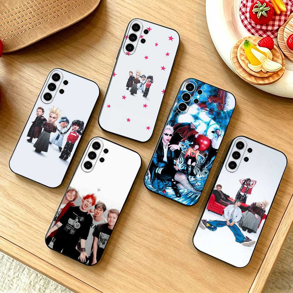 5 Seconds of Summer-5SOS Phone Case For Samsung S25,S24,S21,S22,S23,S30,Ultra,S20,Plus,Fe,Note,10,9,5G Black Cover