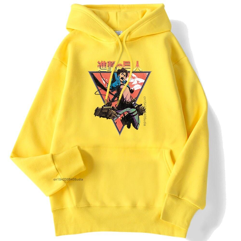 

Уличная одежда с мультяшным принтом «Атака Титанов», новые толстовки с круглым вырезом, милый свитер, хлопковая толстовка, модная одежда для фитнеса, флисовая одежда унисекс XL