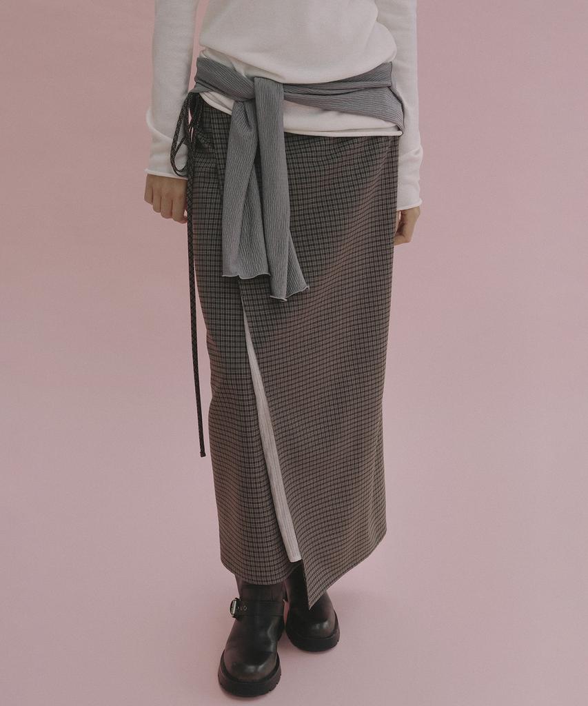 Annies Baron Reversible Check Skirt (Brown)