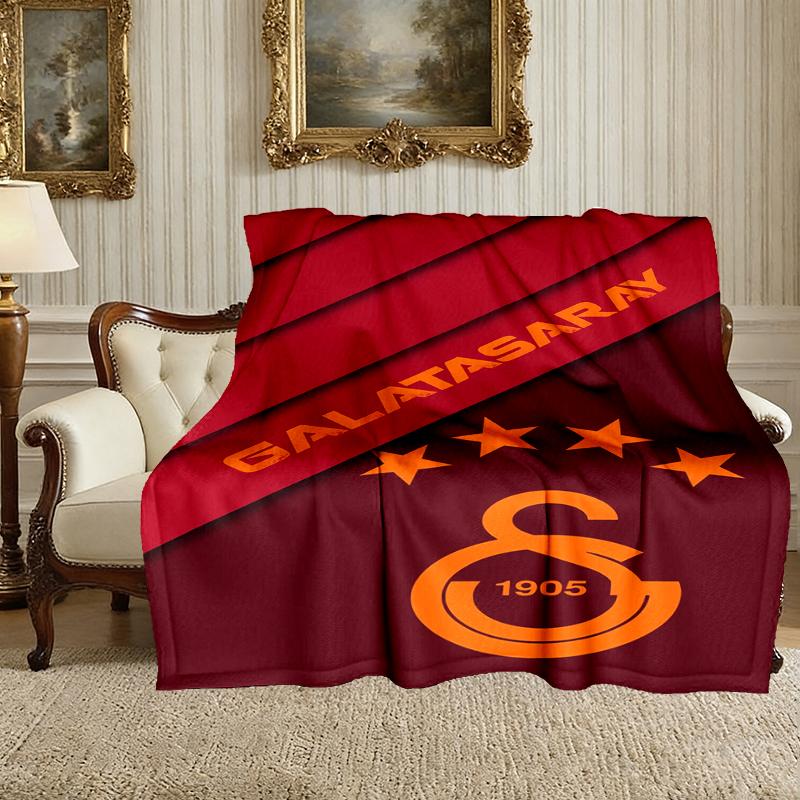Galatasaray SK Pattern Blanket, Cozy Blanket for All-Season Comfort on Sofas, Beds, Office, Car, Camping and Travel
