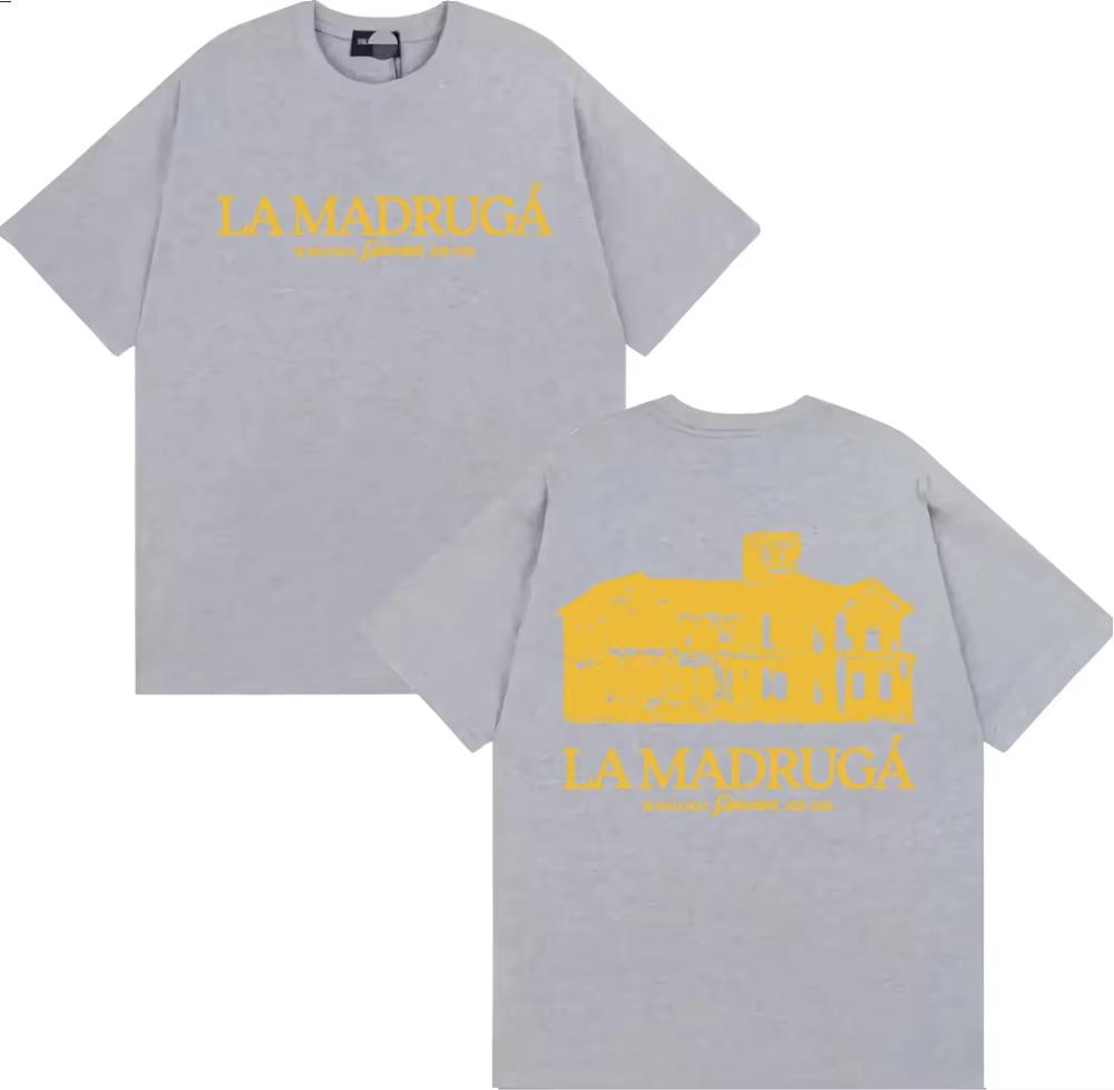 Delaossa La Madruga Cortijo 20252026 Graphic T Shirt Mens Clothing Cotton Short Sleeve T Shirt Harajuku Gothic Vintage Tshirt