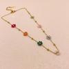 Flower Bead Bracelets Necklace Sweet Cute Choker Necklace Stackable Bangle