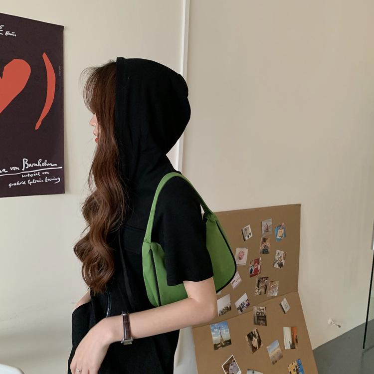 2025 Trendy Korean-Style Women's Summer Zipper Dress: Loose Casual Short-Sleeved Hooded Top