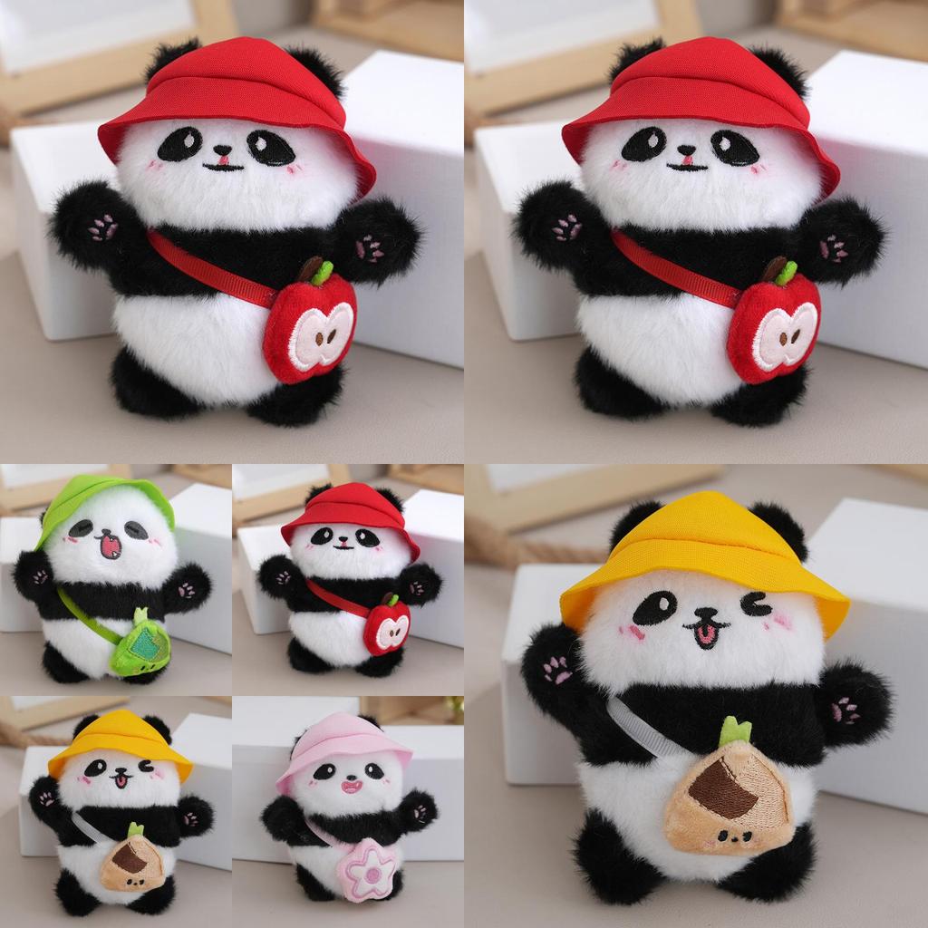 Entzückender Niedlicher Plüsch Panda Schlüsselanhänger Puppe Weiches Stofftier Rucksack Anhänger