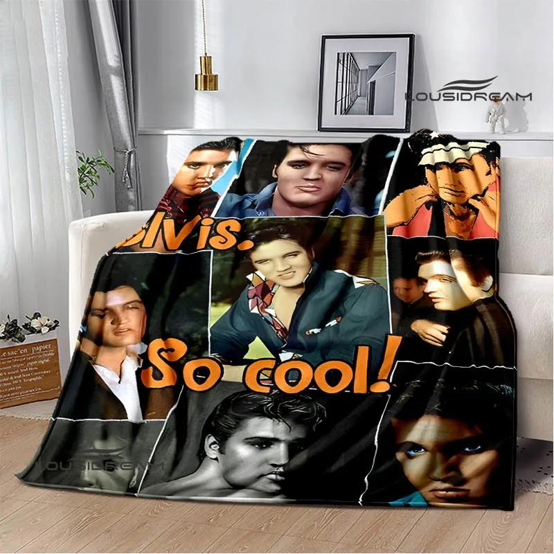 E-Elvis-Presley Retro print deken dekens voor bedden Picknickdekens Flensdeken Zachte en comfortabele deken verjaardagscadeau