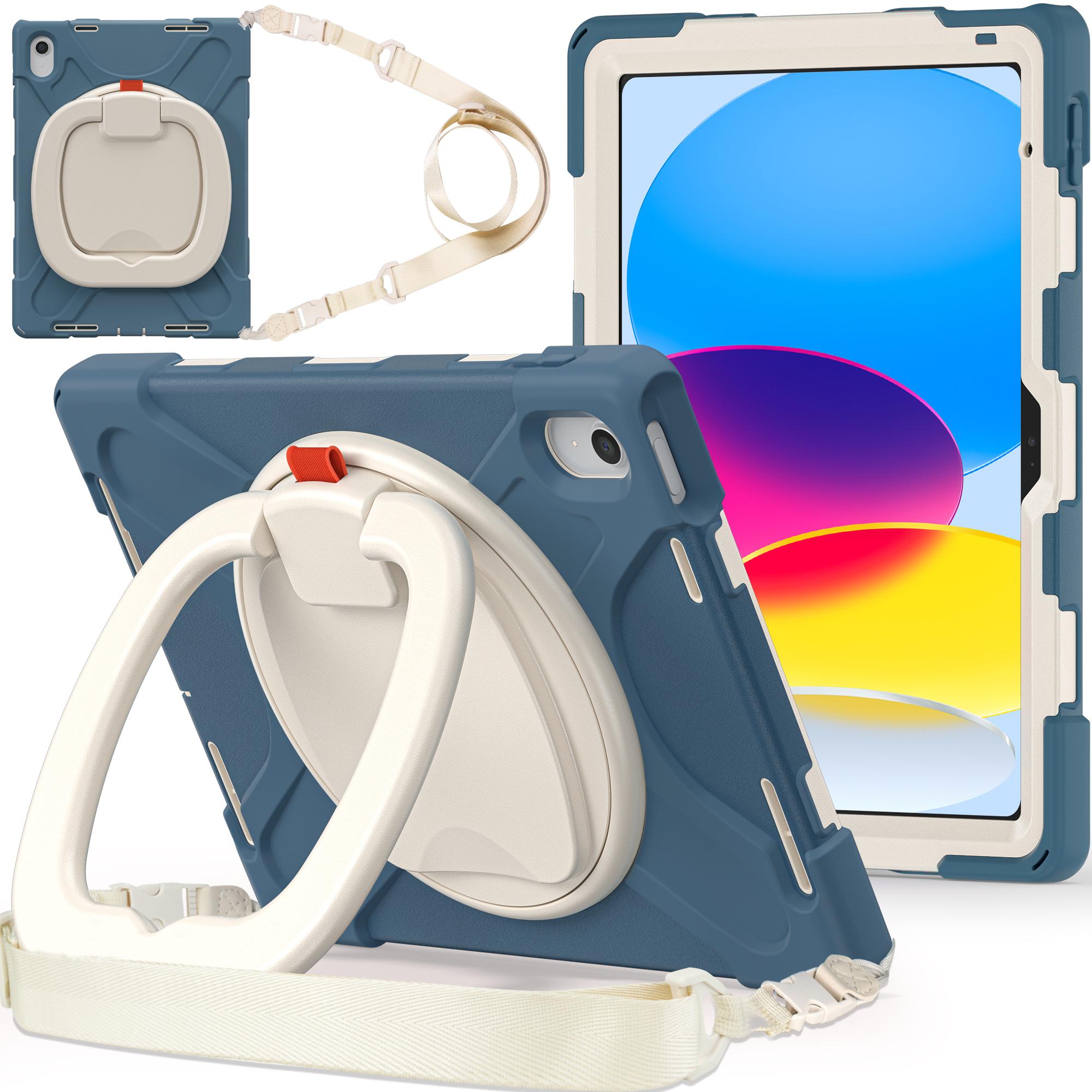 

360 Rotating Kids Case Universal for IPad 2025 A16 11th 10.9 2022 10th Gen A3354 A3355 A3356 A2757 A2777 A2696 Armor Stand Cover iPad A16 2025-11th василек синий