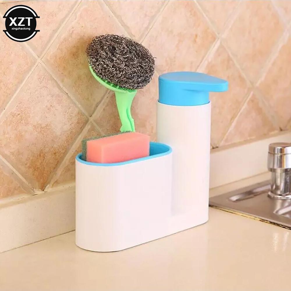 

Kitchen Shampoo Soap Dispenser Container Holder Newest Portable Home Bathroom Plastic Practical Liquid Soap Shampoo Storage 1PCS синій