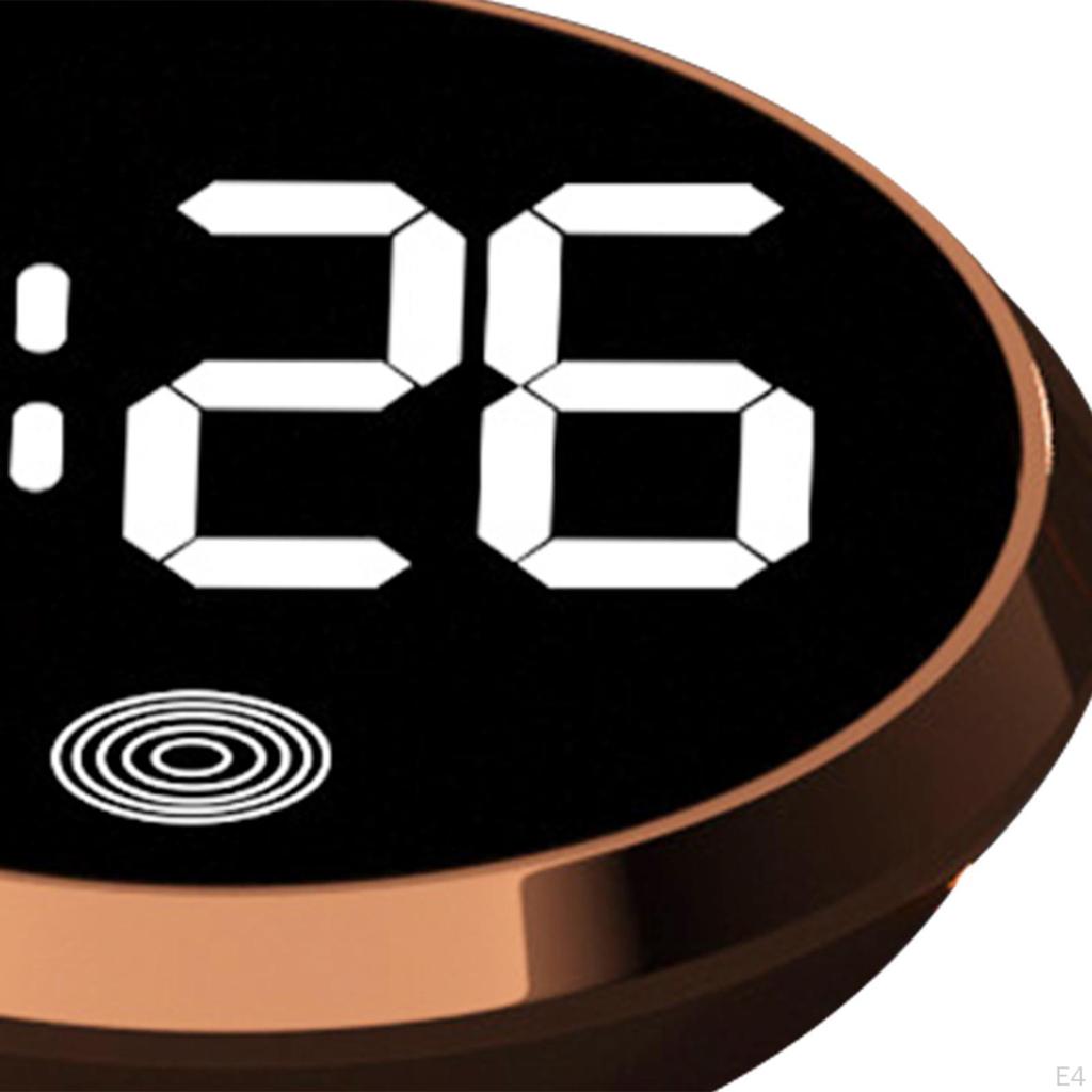 Car Dashboard Time Display Electronic Clock for Vehicles Touch Activated Round Accessory
