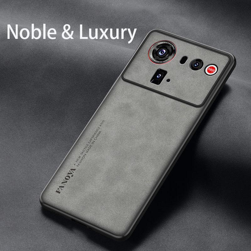 Retro Leather Skin Feel Case For ZTE Nubia Z80 Ultra Z80Ultra Shockproof Matte Silicone Soft Case Cover