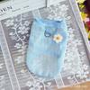 Ultra-thin glazed yarn breathable skirt summer dog cat clothes vest sun protection anti-hair princess wind bear