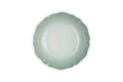 Le Creuset Frill Water Elegant and Japanese Dish, Green, Frill, Heat-Resistant, Microwave- Oven-Safe [Official Product]