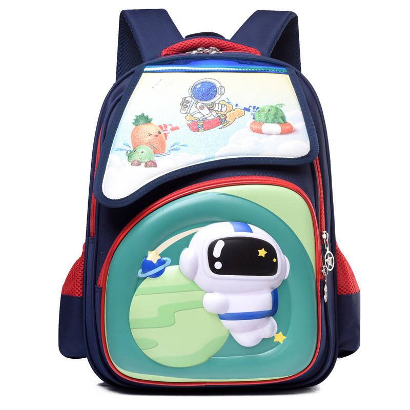 Cute Cartoon Animal Pattern Oxford Fabric School Backpack For Boys And Girls In Grades 1-6 With Breathable Load-reducing Features