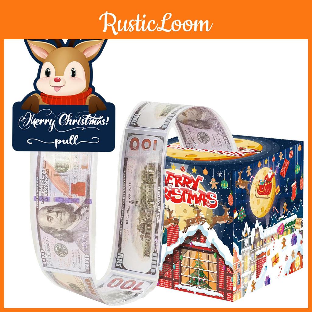 Christmas Santa Claus Gift Box With Deep Blue Color For Holiday Party Decor