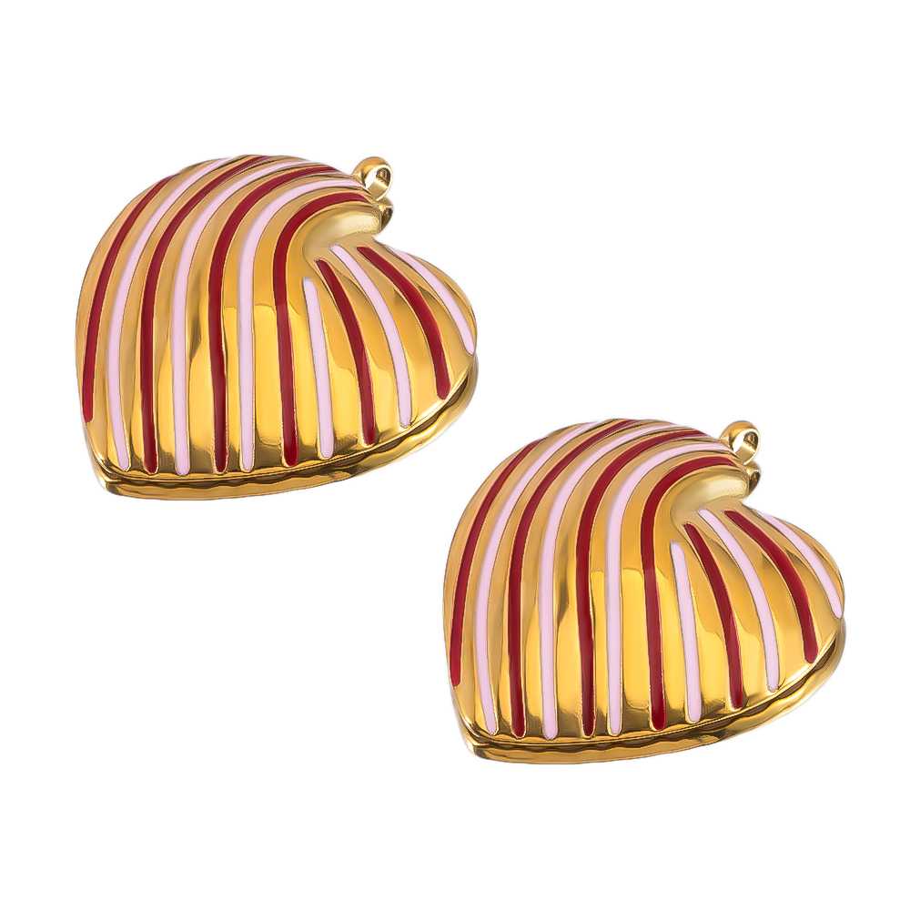 2pcs Stainless Steel Orange Enamel Retro Anklet Charm Bohemia Gold Plated Pendant Base for DIY Earring Necklace Jewelry Findings