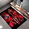 Sports Area Rug, Michael Olise Bayern 17 Red Dark Lightning Poster, Fan Cave Decor, Non-Slip Mat
