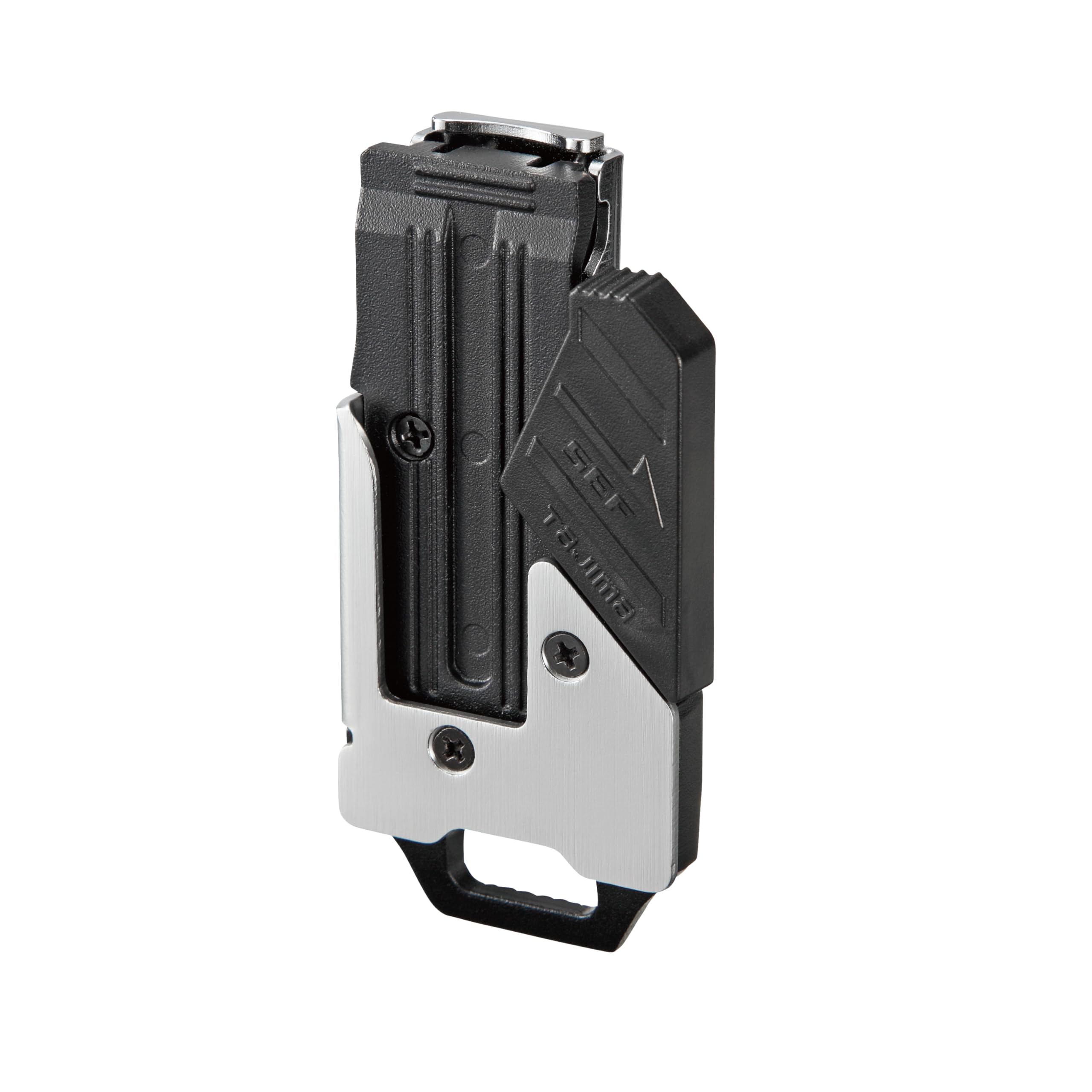 

Tajima Safe System Safety Holder for Waist Attaches to Workwear Pockets or the Edge of a Waist Features a Locking Mechanism to Prevent the Safety