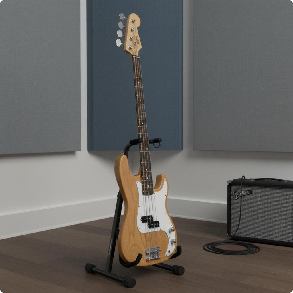 4-String Electric Bass Polished Neck 4 String Electric Bass Music Gear Clear Tone Stable Sustain For Beginners Live Performance