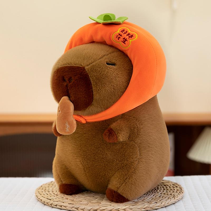 

Persimmon Peanut Capybara Plush Doll Pillow - Children s Gift 30 cm 0.3 kg