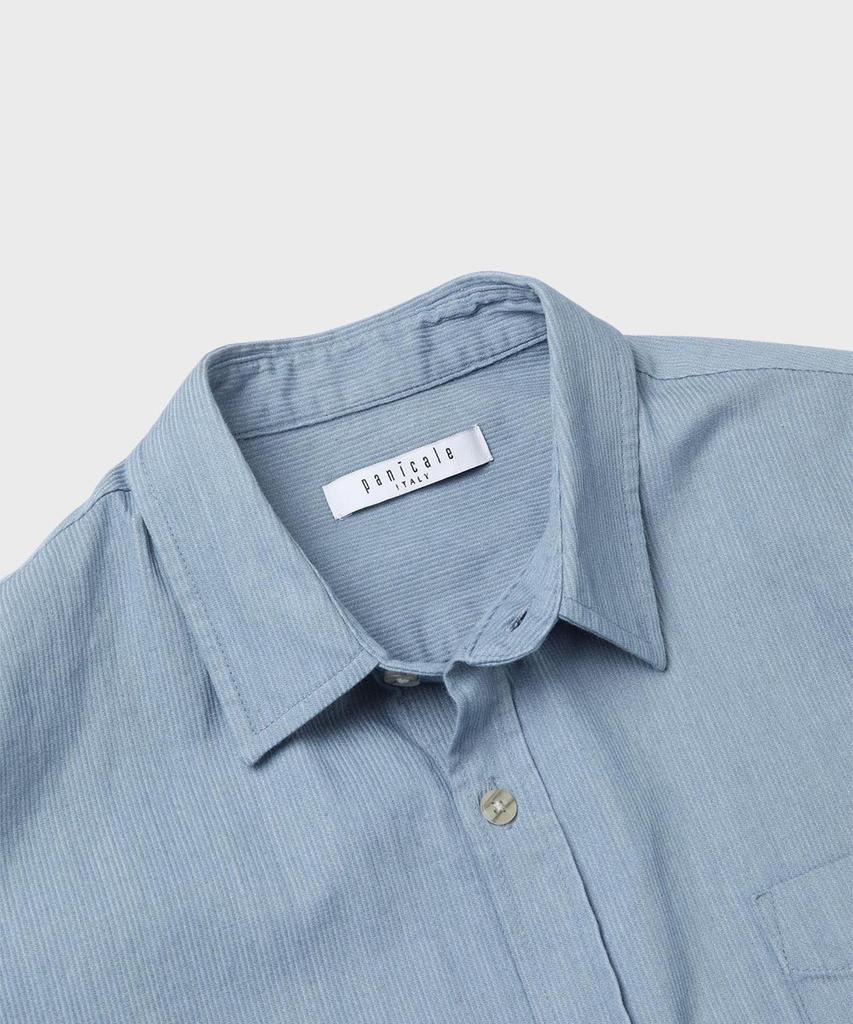 PANICALE Corduroy Denim Pocket Shirt [Sky Blue]