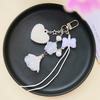 Elegant Pearl Heart Flower Keychain Pendant for Bags and Earphone Cases