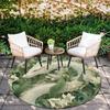 Snakes & Green Dragons Pattern Round rug,Carpet Rug for Living Room Bedroom Playroom ,Non-slip Floor Mat,Holiday Gifts and Birthday Gifts.
