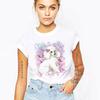 Cute Poodle Mom Ever Red Polka Dot Print T Shirt Hip Hop Women Short Sleeve Woman
