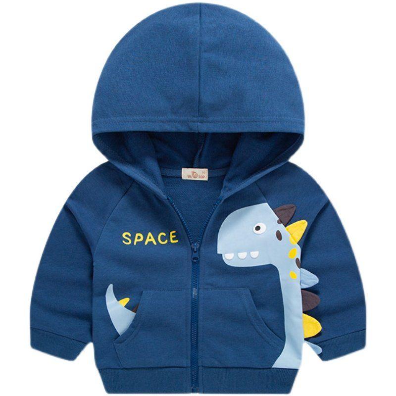 Three-Dimensional Dinosaur Hoodie Sweater Cotton Terry Children's Clothing