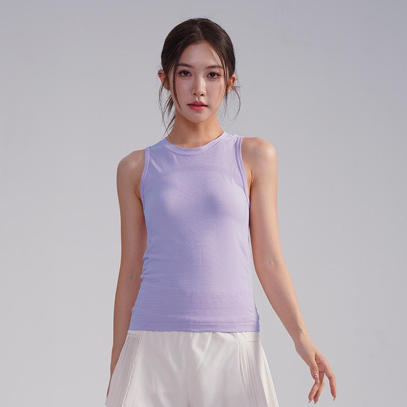Sporty Girl Quick-Dry Elastic Yoga Vest - Slimming Sleeveless Training Top