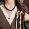 Vintage Acrylic Bead Choker Necklace Colorful Bohemian Clavicle Jewelry  Fashion