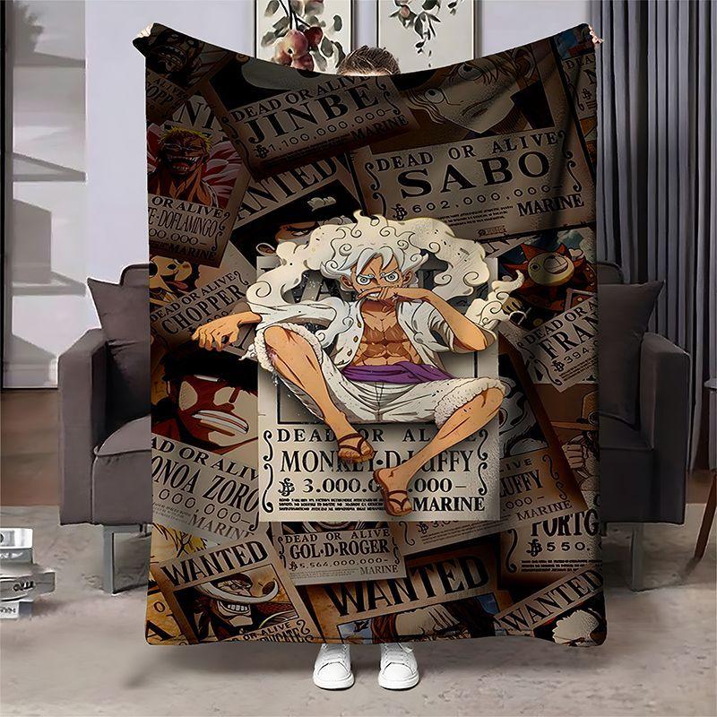 Anime One Piece Blanket Luffy Sauron Robin Flannel Office Nap Blanket Cartoon Warm Soft Blankets For Sofa Bed Cover Blanket Gift