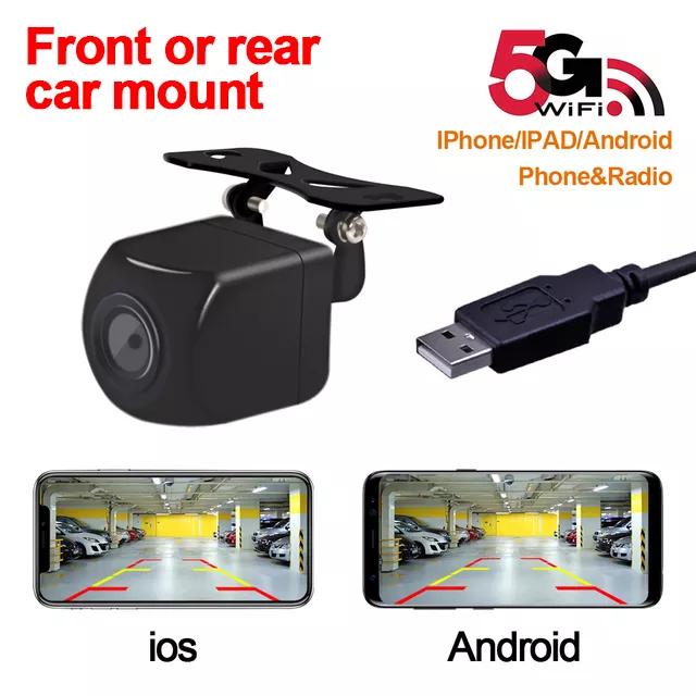 Car Wifi5 Camera Wireless Car Rear View Reverse Backup Camera Front view Camera USB Power Supply 5V Wireless Reversing Camera золотой