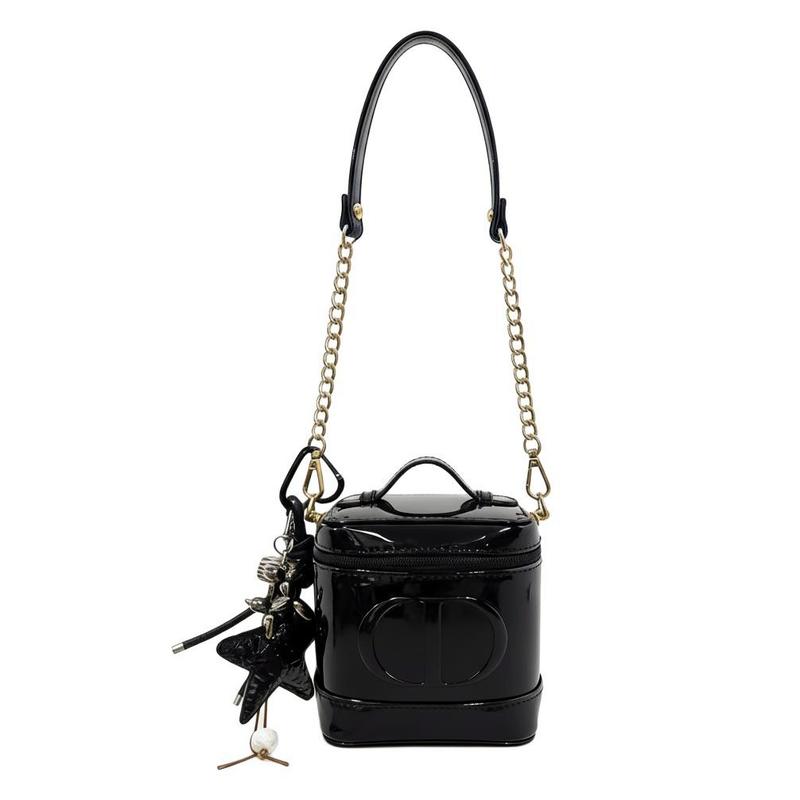 

DIOR DIY Style Cosmetic Bag Black Star Chain, High-end, Versatile and Classic, Trendy and Retro, Simple and Fashionable, French Star Pendant, чёрный