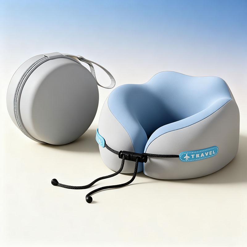 Portable Memory Foam Business Soft Trip U Shaped Neck Massage Pillow Airplane Travel High-speed Rail Pillow Cervical Healthcare
