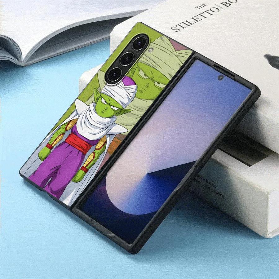 Dragon Ball Cute Piccolo Back Phone Cover Case for Samsung Galaxy ZFold7 ZFold6 Z Fold 7 6 5 4 3 ZFold5 ZFold3 ZFold4 Galaxy Z Fold4