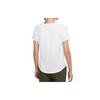 Nike T Shirts Women's White Crew Neck Moderate Straight Fit CU3330-100