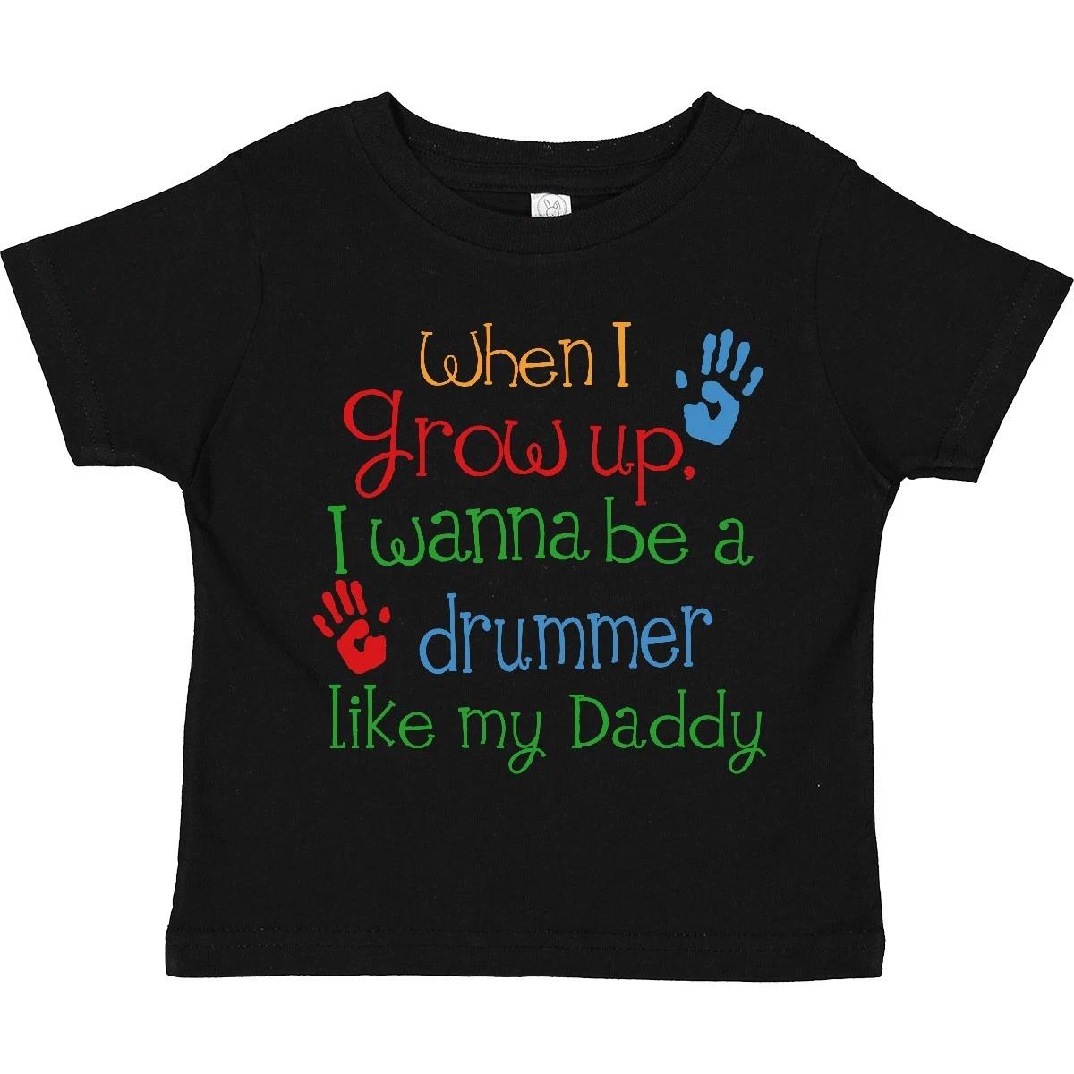 Inktastic Drummer Like Daddy Toddler T-Shirt Childs Kids Drummer s Son My Cute 140
