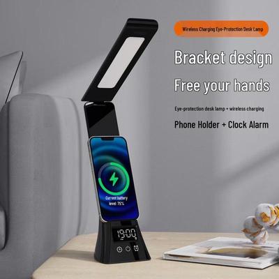 Smart Desk Lamp Alarm Clock with Multi-Device Wireless Fast Charging 2088