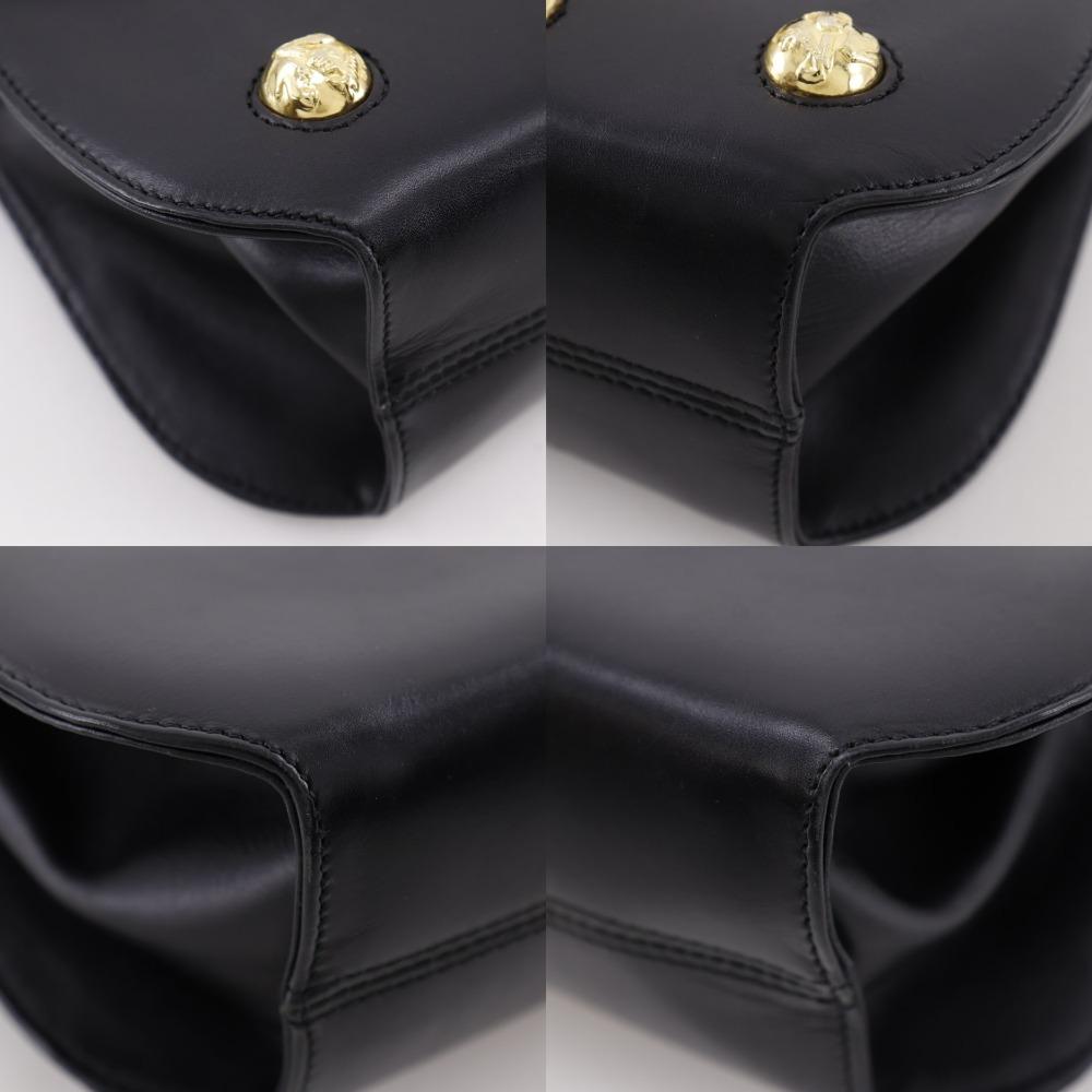 Salvatore Ferragamo Pochette Shoulder Bag DQ-21 5640 2-way clutch black leather Women Used