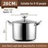Wutuo 316 Stainless Steel Deep Soup Pot with Lid