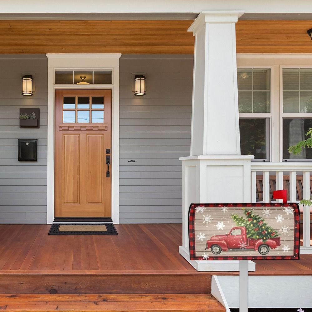 Winter Gnomes Mail Cover Christmas Snowman Letter Post Box Wraps Decor Window Yard