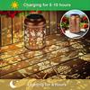 Waterproof Solar Lantern Metal Material Hummingbird Design LED Garden Light Sunflower Shape Vintage Style Outdoor Lantern