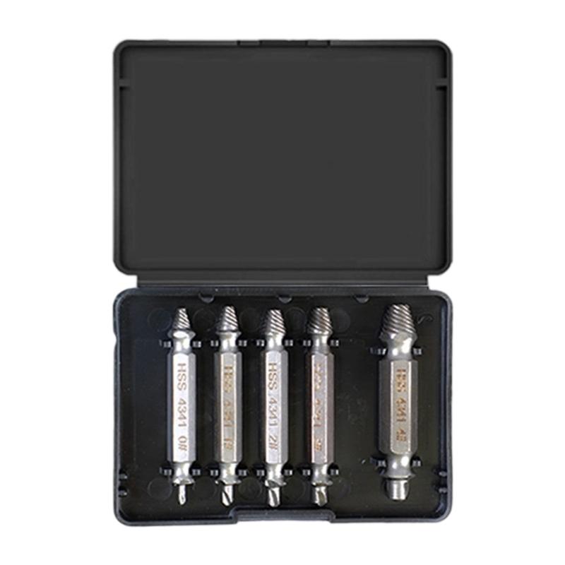 

Двосторонній екстрактор для викручування зрізаних головок гвинтів Викрутка для викручування гвинтів зі зрізаними головками для витягування електричним дрилем