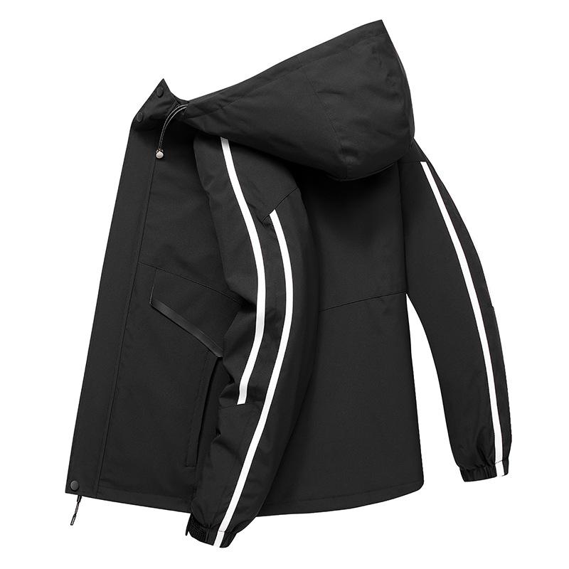 

Мужская весна и осень размера плюс, уличная штурмовика, пара, новая водонепроницаемая ветрозащитная куртка для альпинизма, куртка с капюшоном 4XL чёрный