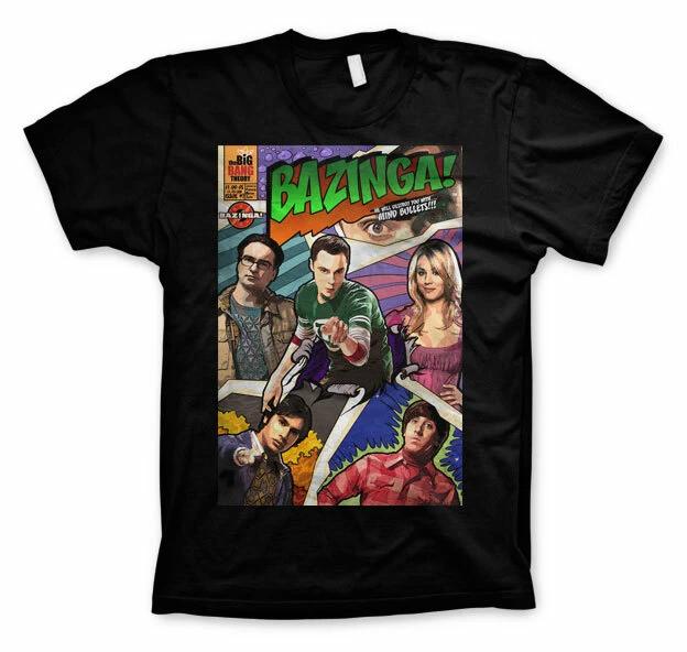 

Official License Tbbt - Bazinga Comic Cover Big&tall 3XL,4XL,5XL Men s T-Shirt- S