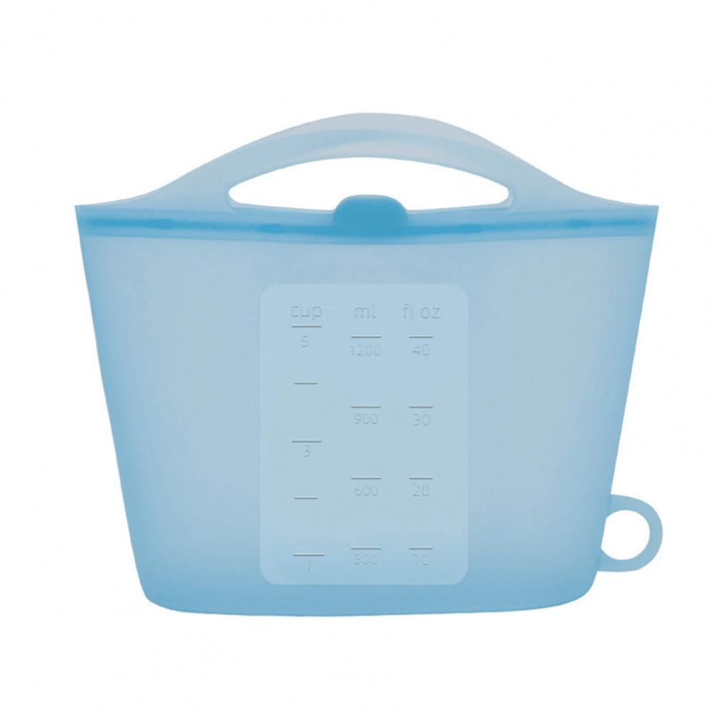 1L Silicone Storage Bag Food Preservation Organizer Fridge Fruit Storage Pouch Microwave Steam Disinfection Bag Food Heating Bag