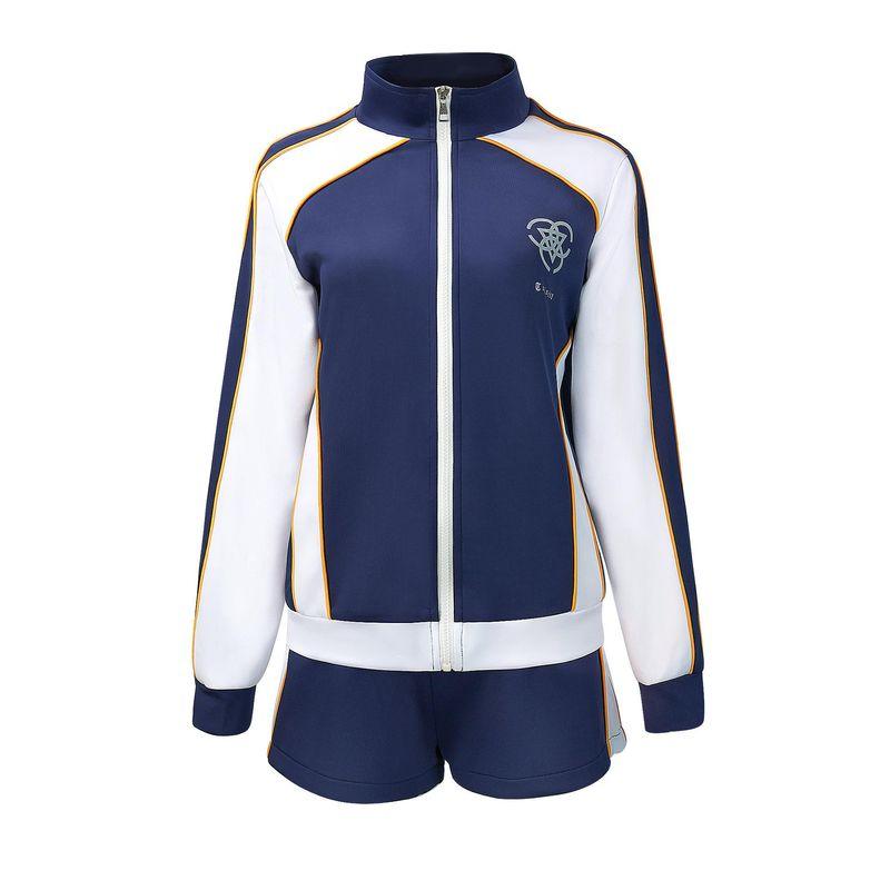 Blue Archive Bluearchive Yiluo Marie Cosplay Costume Gymnastics Outfit Blue Archive Cosplay Outfit Complete Set: Jacket + Shorts + Inner Clothes S