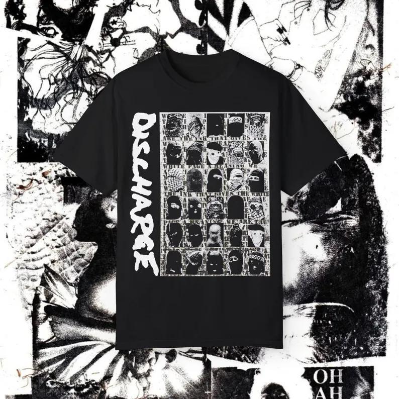 2Sided Discharge T Shirt Hardcore Crust Punk Vintage Skitsystem Tragedy Nausea Unisex T-Shirt M