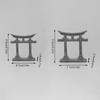 Torii Gate Japanese Aquarium Decor Miniature Ornament Garden Shrine Shinto Landscape Sandstone Micro Decoration Simulation
