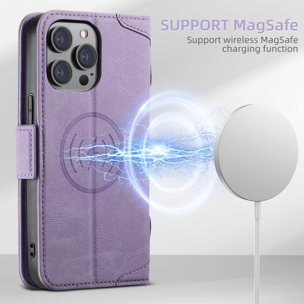 SUTENI Luxury Wallet Leather Magsafe Card Holder Flip Magnetic Phone Case For iPhone 16 15 14 13 12 Pro Max Plus Cover