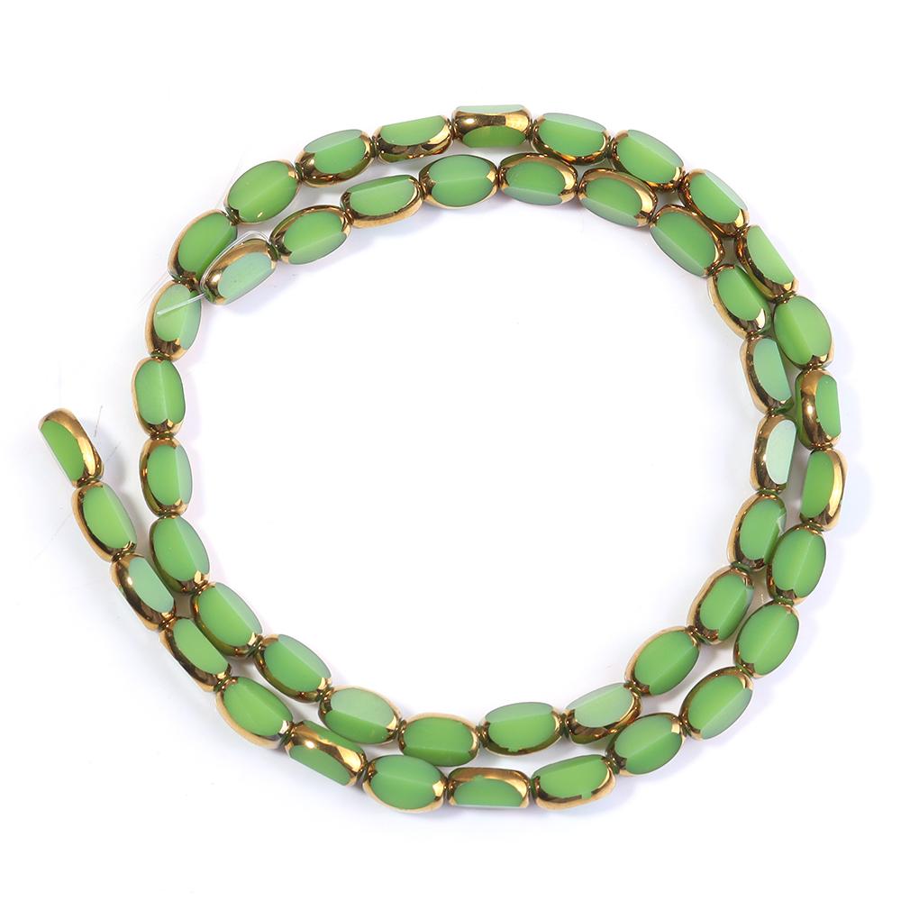 1 Strand 4x7mm Faceted Oval Crystal Beads Colorful Loose Spacer Glass Rice Beads For DIY Handmade Bracelet Necklace Accessories